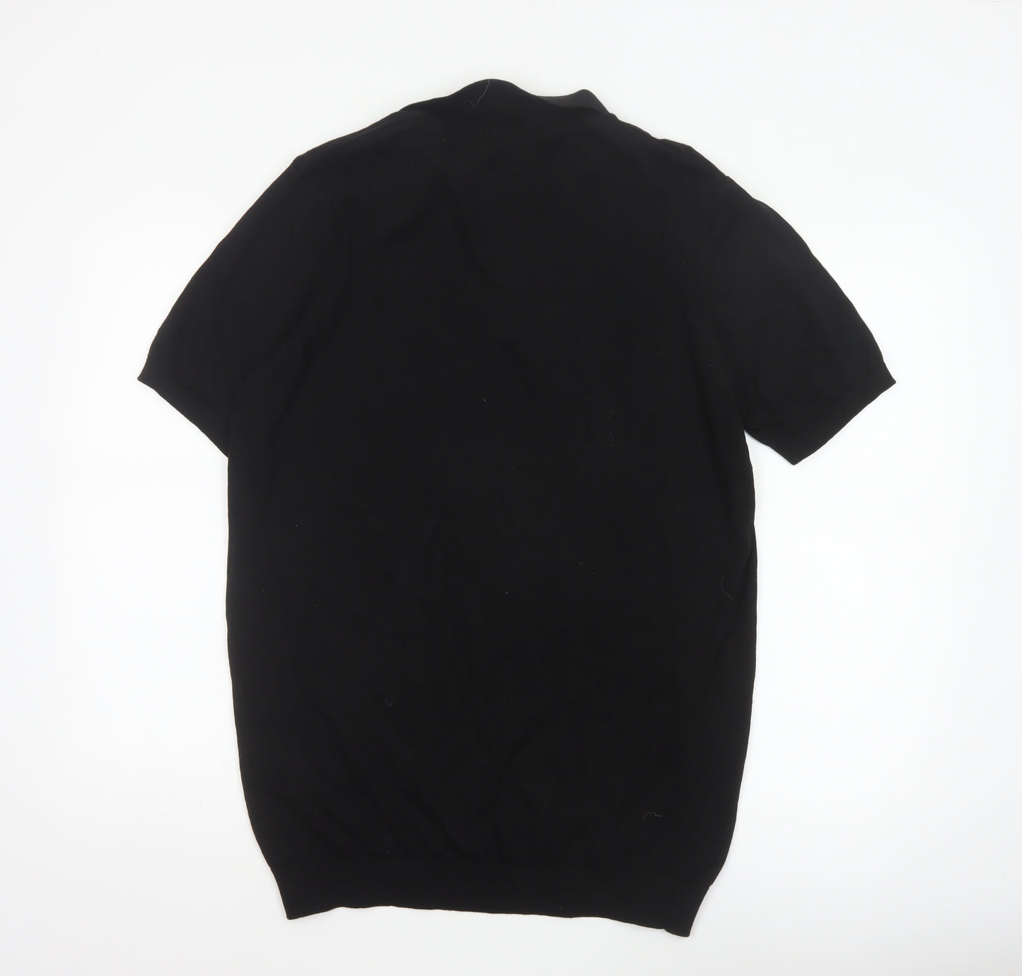 HUGO Boss Men's Black Cotton Short Sleeve Polo Shirt L