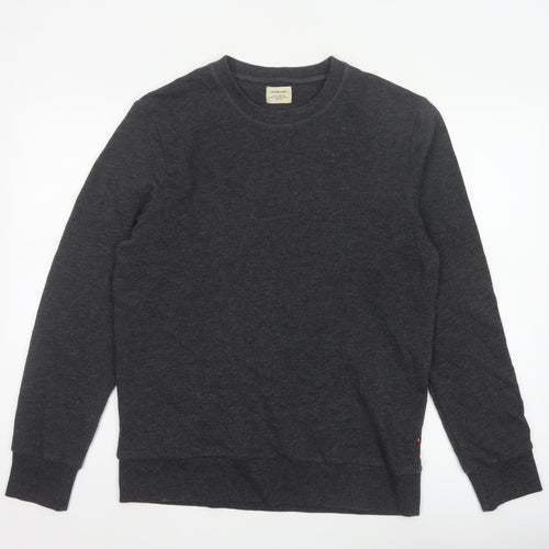 Jack & Jones Men's Grey Pullover Sweatshirt M Regular Fit