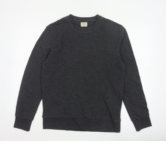 Jack & Jones Men's Grey Pullover Sweatshirt M Regular Fit