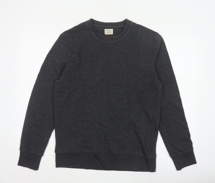 Jack & Jones Men's Grey Pullover Sweatshirt M Regular Fit