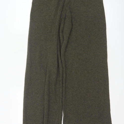 COLLUSION Women’s Green Wide-Leg Knit Trousers XS