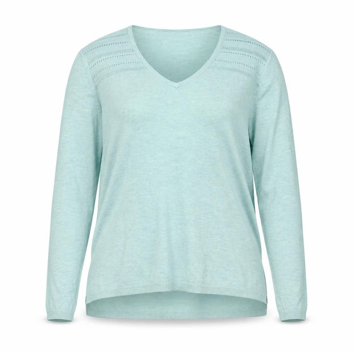 FatFace Women’s Green V-Neck Cotton Knit Jumper Size 14
