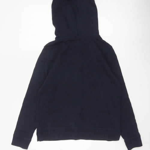 Tommy Hilfiger Women's Navy Pullover Hoodie Size S Cotton Logo Sweatshirt
