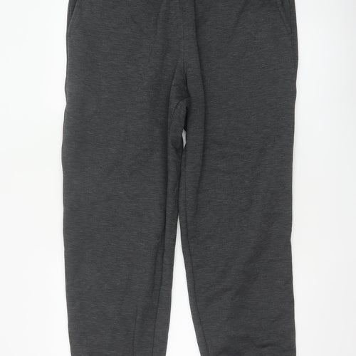 Uniqlo Men's Grey XL Jogger Trousers with Elastic Waist