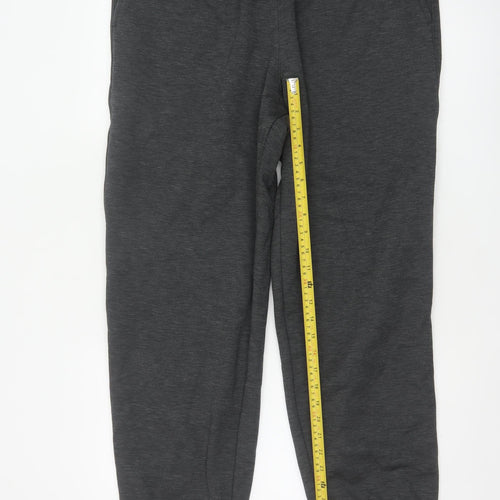 Uniqlo Men's Grey XL Jogger Trousers with Elastic Waist