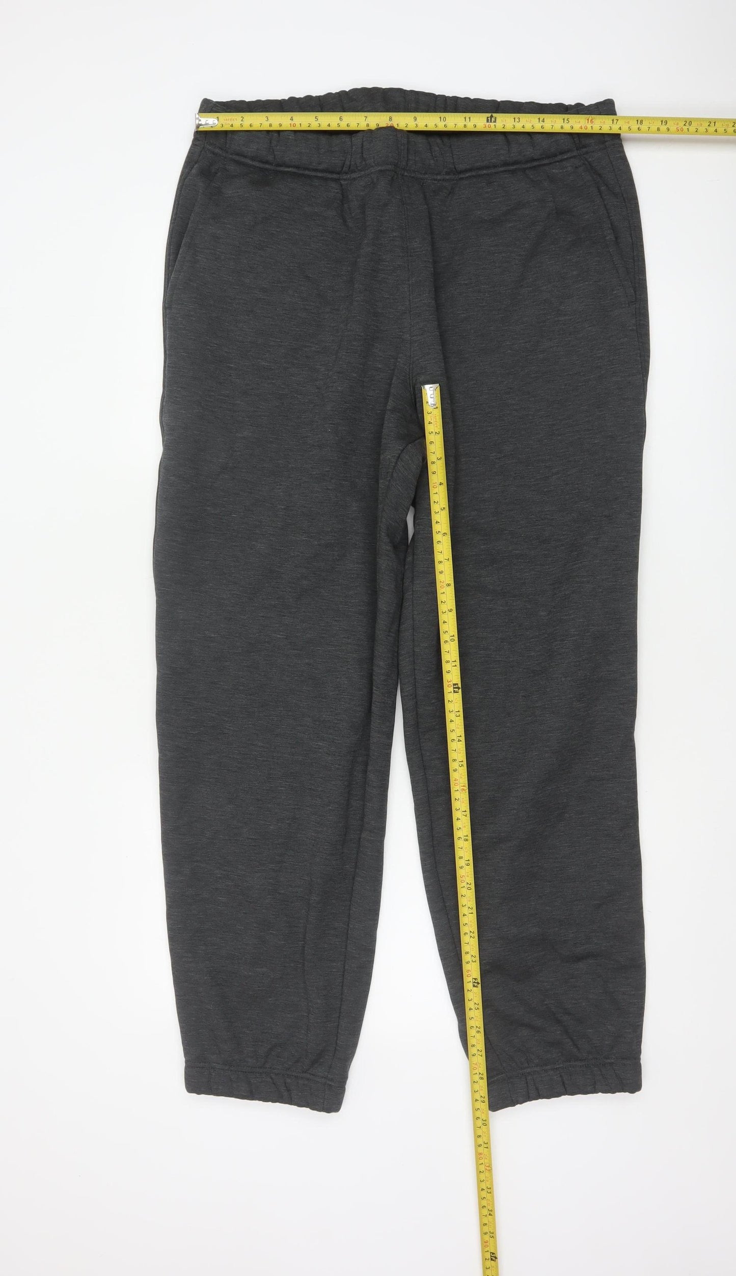 Uniqlo Men's Grey XL Jogger Trousers with Elastic Waist