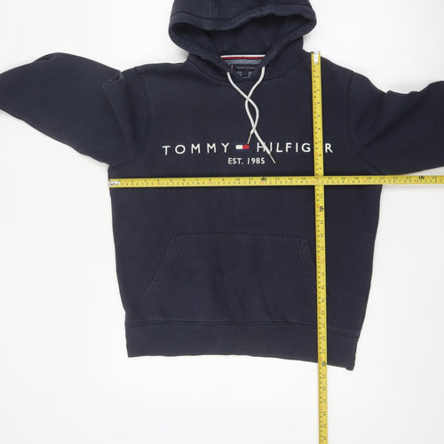 Tommy Hilfiger Men's Navy Small Pullover Hoodie Organic Cotton