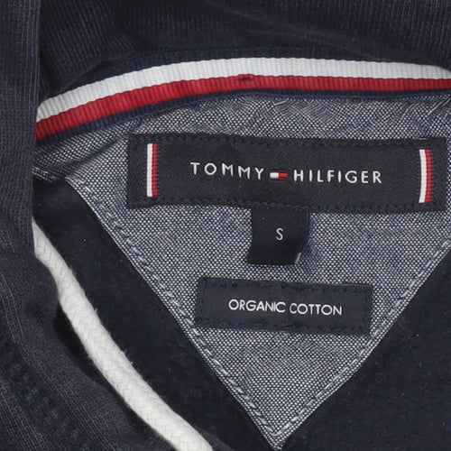 Tommy Hilfiger Men's Navy Small Pullover Hoodie Organic Cotton