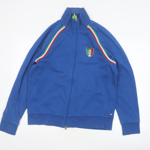 Hugo Boss Men Blue XL Full Zip Cotton Sports Jacket
