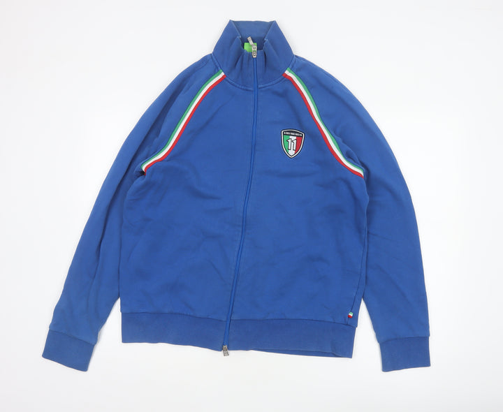 Hugo Boss Men Blue XL Full Zip Cotton Sports Jacket