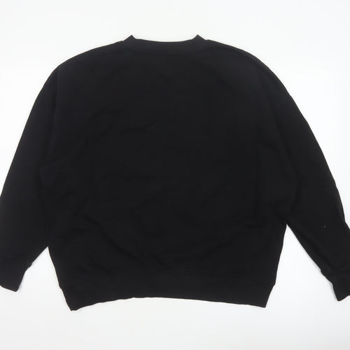 Next Womens Black Merry Sequin Christmas Sweatshirt Size 14