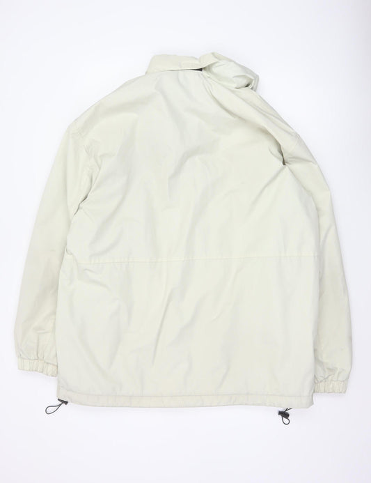 Lacoste Men’s Beige 2XL Windbreaker Jacket with Fleece Lining