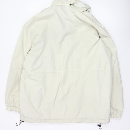 Lacoste Men’s Beige 2XL Windbreaker Jacket with Fleece Lining