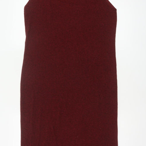 Next Women Red Sleeveless Knit Bodycon Dress Size 20