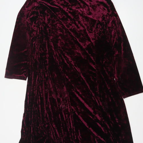 Joanna Hope Women’s Purple Velvet A-Line Dress Size 32