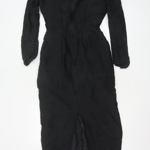 Laura Ashley Women’s Black Silk Long Formal Dress Size 10