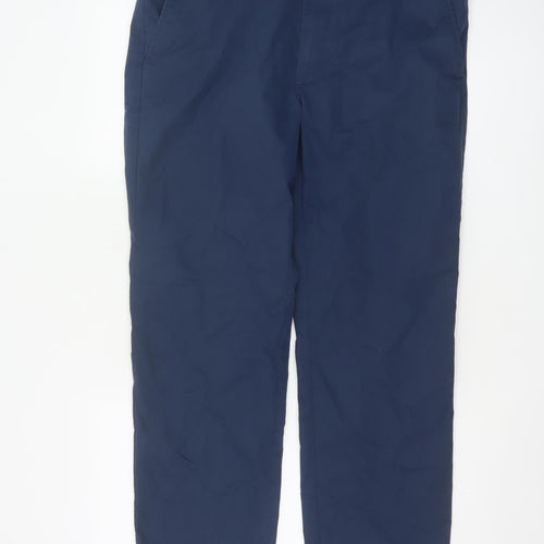 Marks and Spencer Men's Blue Regular Fit Chino Trousers Size 36
