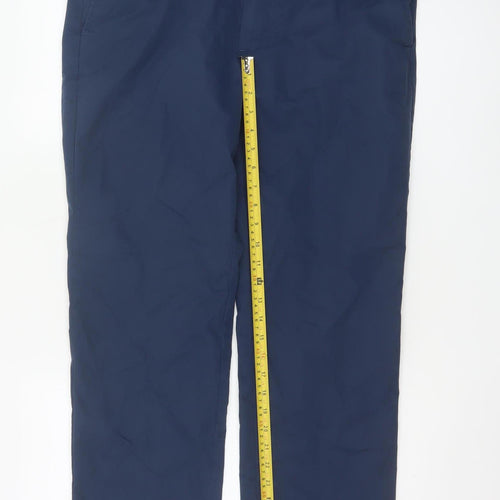 Marks and Spencer Men's Blue Regular Fit Chino Trousers Size 36