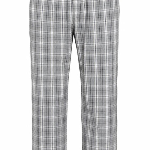 Marks and Spencer Men's Grey Check Cotton Pyjama Pants Size L