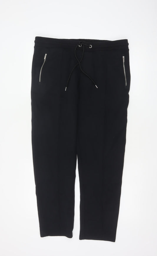 Marks and Spencer Men’s Black Jogger Trousers L Zip Pockets