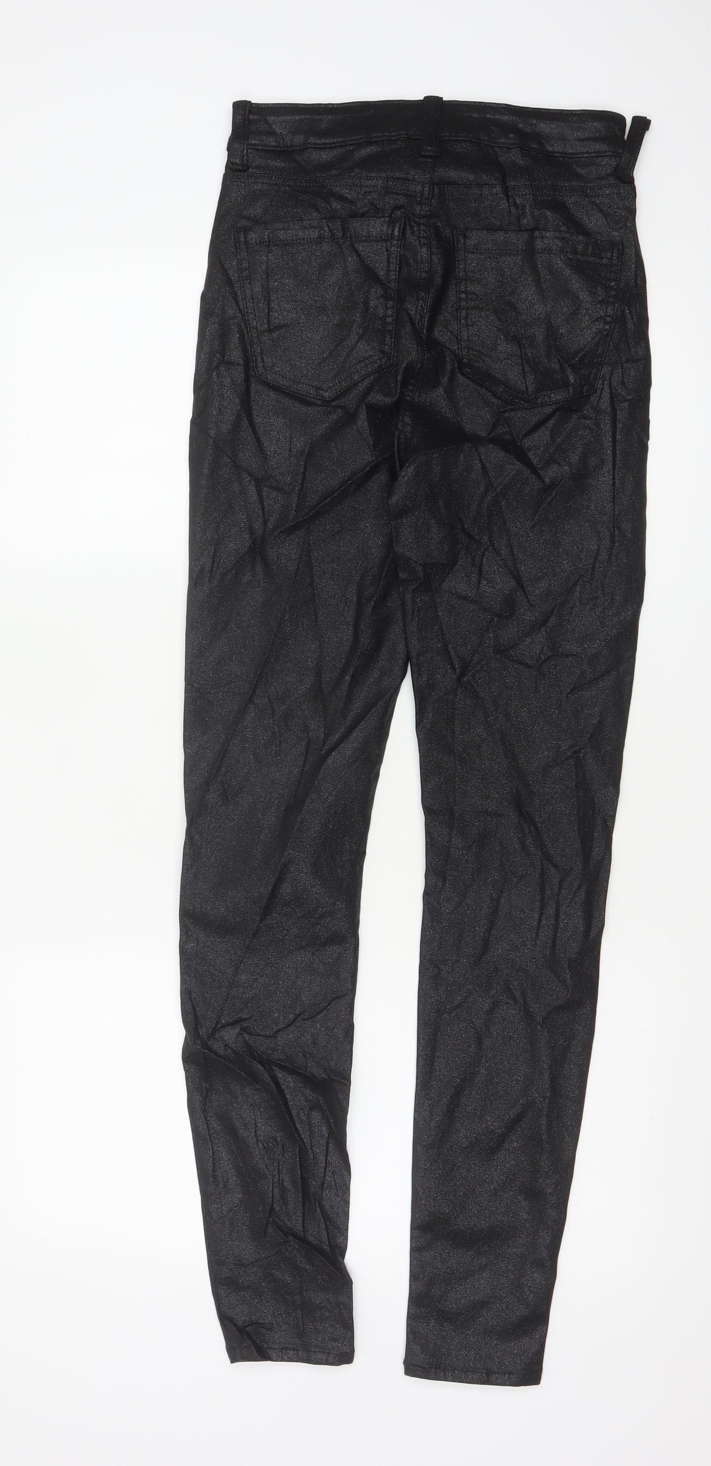 Marks and Spencer Women’s Black Slim Fit Stretch Trousers Size 8 Tall