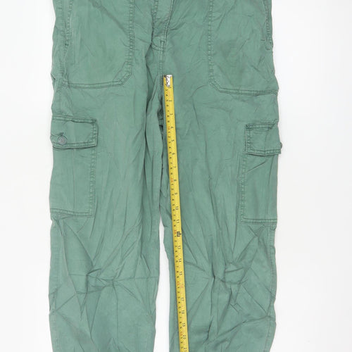 Marks and Spencer Women’s Green Cargo Trousers Size 16 Cotton Twill