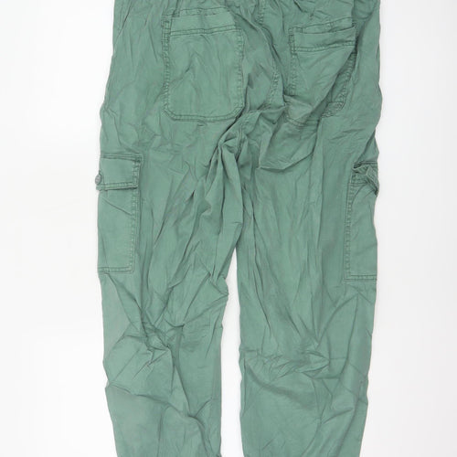Marks and Spencer Women’s Green Cargo Trousers Size 16 Cotton Twill
