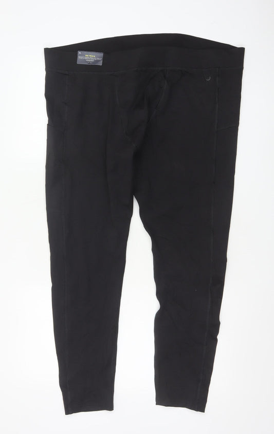 Marks and Spencer Goodmove Men's Black 3XL Running Compression Leggings
