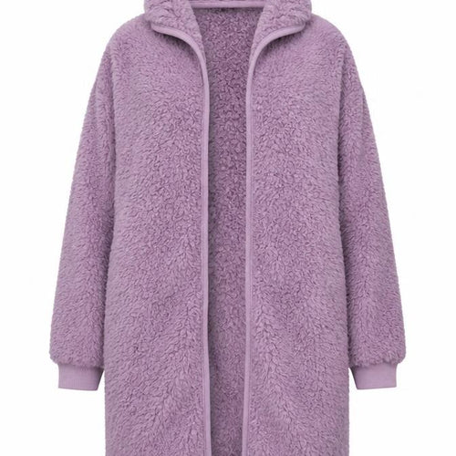 Marks and Spencer Women's Purple Fleece Hooded Robe Small