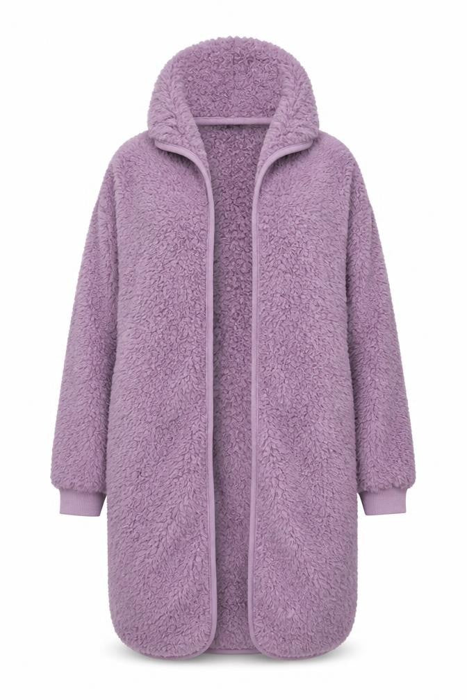 Marks and Spencer Women's Purple Fleece Hooded Robe Small