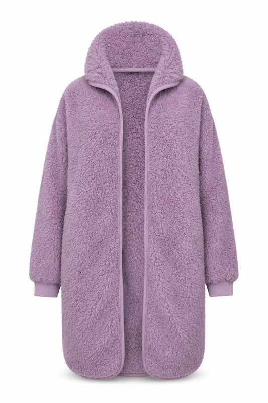 Marks and Spencer Women's Purple Fleece Hooded Robe Small