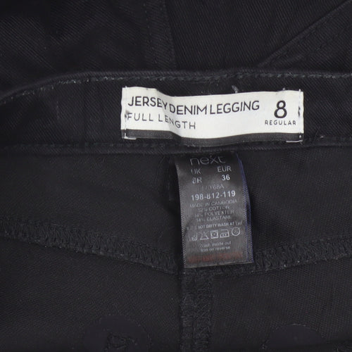 Next Women's Black Jersey Denim Jegging Size 8 Skinny Fit