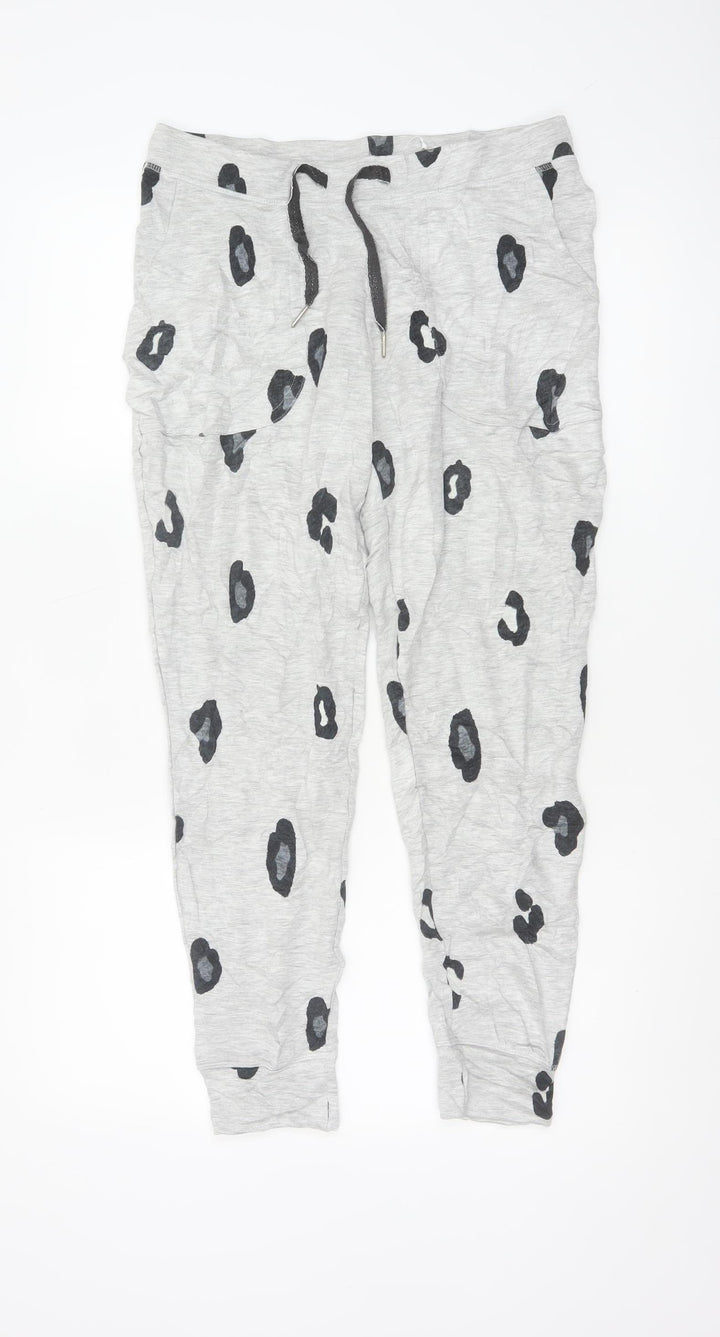 Marks and Spencer Women Grey Animal Print Pyjama Pants Size 12