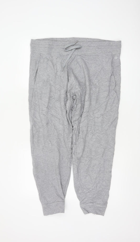 Marks and Spencer Womens Grey Jersey Jogger Trousers Size 18