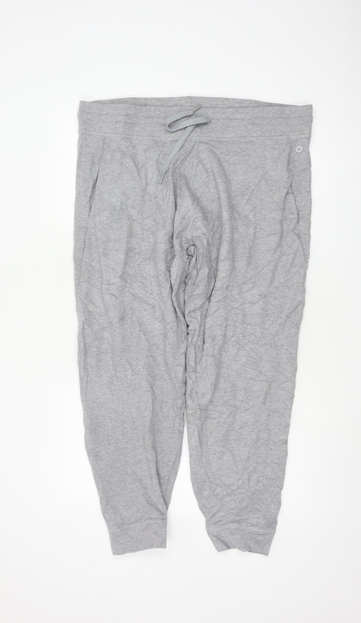 Marks and Spencer Womens Grey Jersey Jogger Trousers Size 18