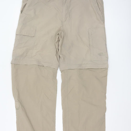 The North Face Men's Beige Convertible Cargo Trousers M Regular