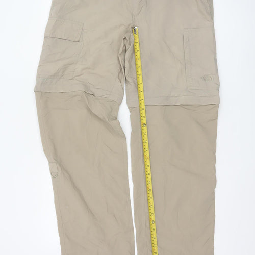 The North Face Men's Beige Convertible Cargo Trousers M Regular