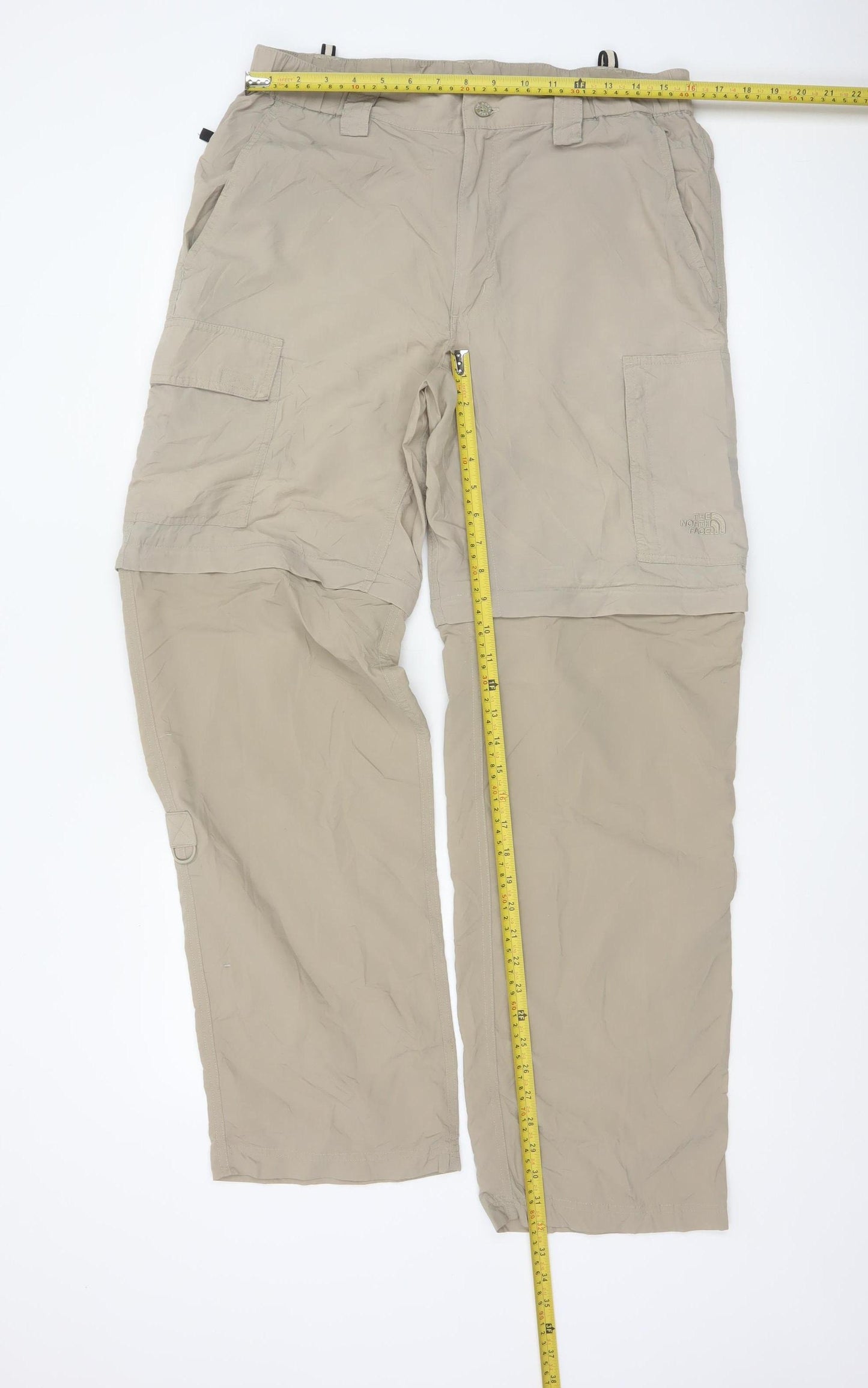 The North Face Men's Beige Convertible Cargo Trousers M Regular