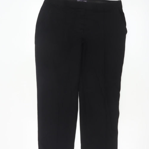 Marks and Spencer Womens Black Slim Fit Petite Trousers Size 12