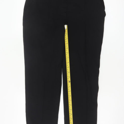 Marks and Spencer Womens Black Slim Fit Petite Trousers Size 12