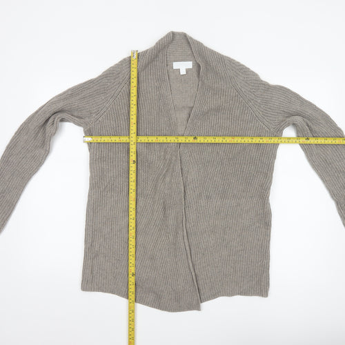 The White Company Women’s Beige Chunky-Knit Cardigan Size 10