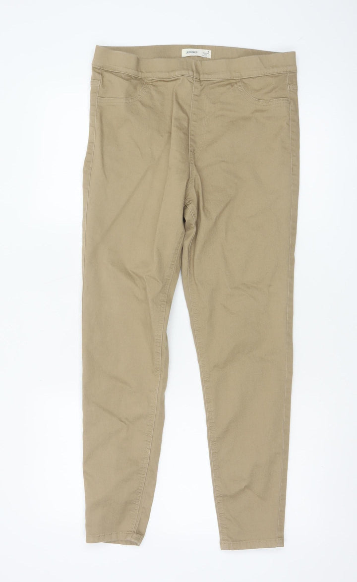 Marks and Spencer Women's Beige Cotton Jeggings Size 12