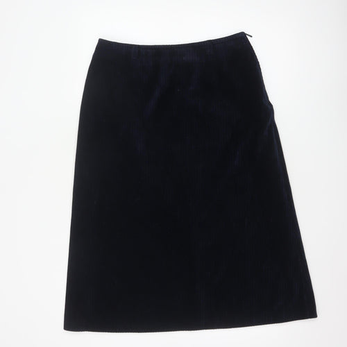 Lapidus of Sweden Women's Black Corduroy A-Line Skirt Size 16