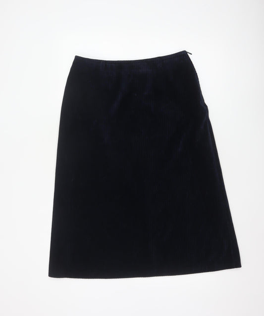 Lapidus of Sweden Women's Black Corduroy A-Line Skirt Size 16