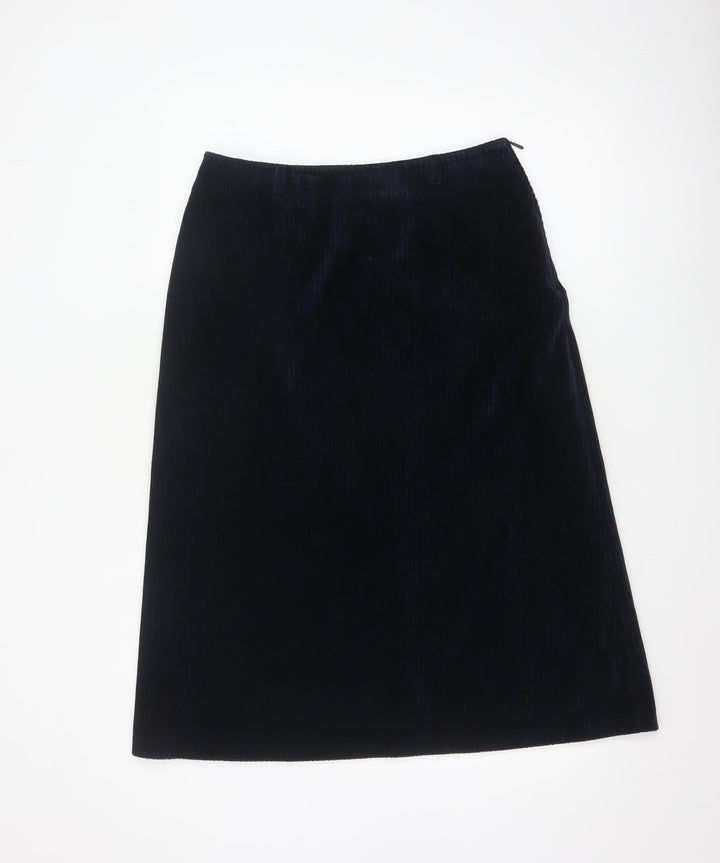 Lapidus of Sweden Women's Black Corduroy A-Line Skirt Size 16