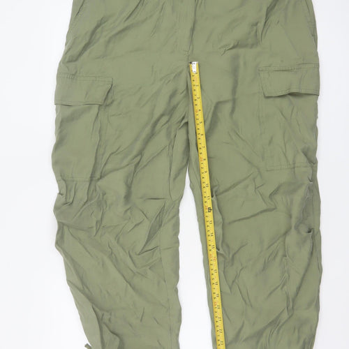 Marks and Spencer Women’s Green Cargo Trousers Size 16 Short Modal Blend