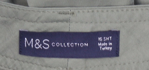 Marks and Spencer Women’s Green Cargo Trousers Size 16 Short Modal Blend