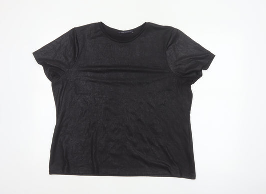 Marks and Spencer Women’s Black Short Sleeve Basic T-Shirt Size 18