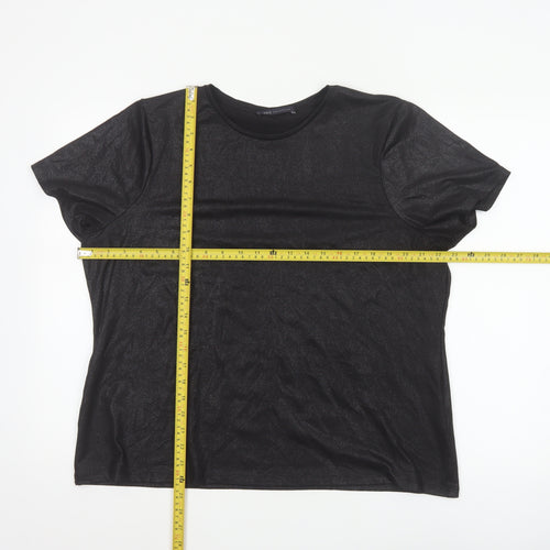 Marks and Spencer Women’s Black Short Sleeve Basic T-Shirt Size 18