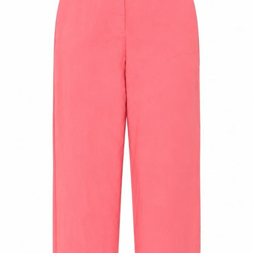 Marks and Spencer Womens Pink Cropped Wide-Leg Trousers Size 18